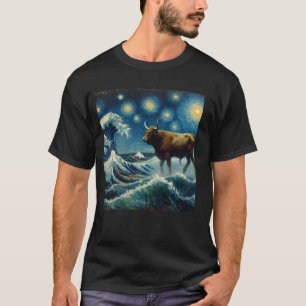 Dugong Starry Night Sea Cow T-Shirt