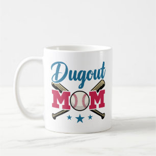 Dugout Mom Baseball Parent T-Ball Tee Ball Coffee Mug
