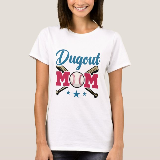 Dugout Mum Baseball Parent T-Ball Tee Ball (Front)