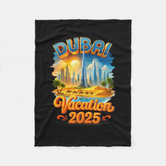 Dui Vacation Skyline Sunset Desert And Camel Adven Fleece Blanket
