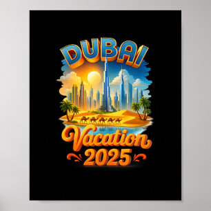 Dui Vacation Skyline Sunset Desert And Camel Adven Poster