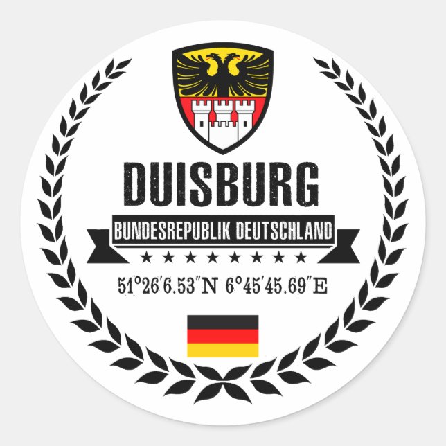 Duisburg Classic Round Sticker (Front)