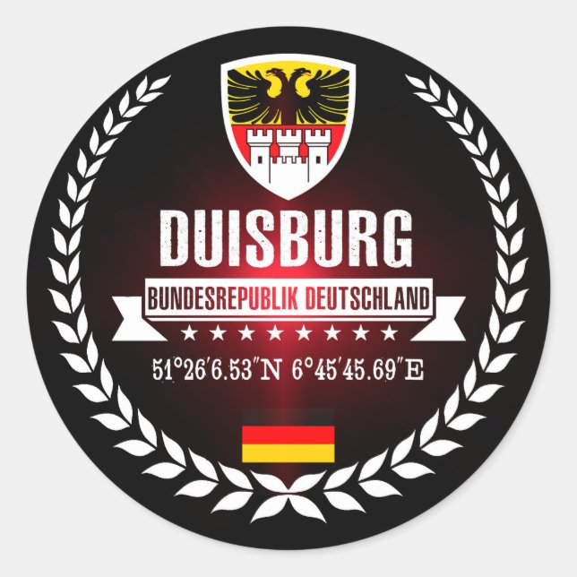 Duisburg Classic Round Sticker (Front)