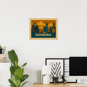 Duisburg Germany City Art Poster