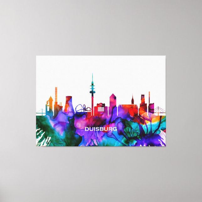 Duisburg Skyline Canvas Print (Front)
