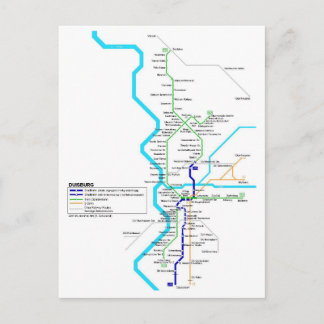 Duisburg subway system postcard