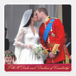 Duke and Duchess of Cambridge Royal Wedding Square Sticker