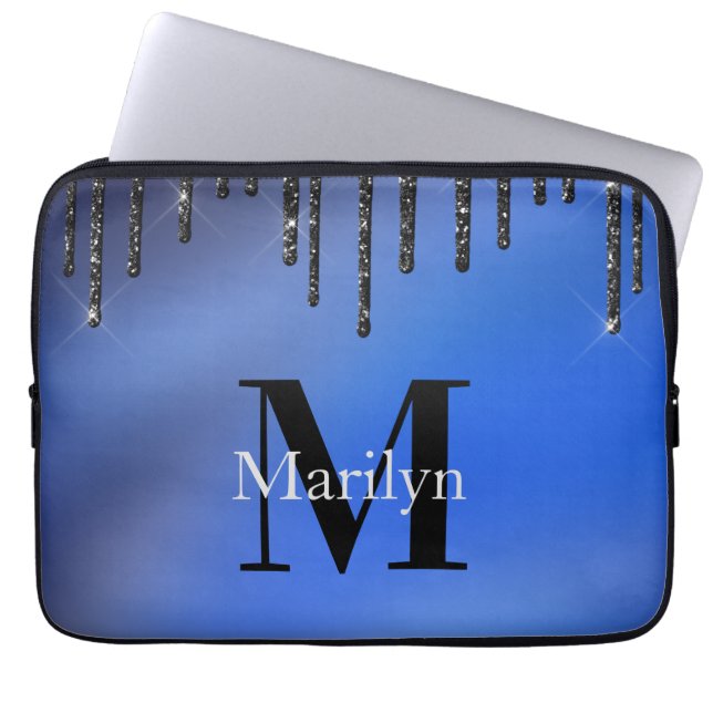DUKE BLUE AND GLITTER  LAPTOP SLEEVE (Front)