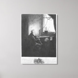Duke Esterhazy Playing the Clarinet, 1809 Canvas Print