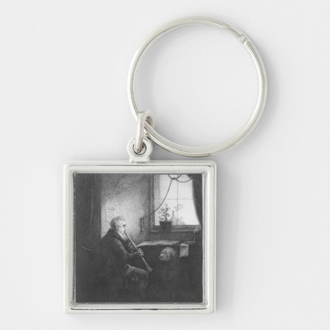 Duke Esterhazy Playing the Clarinet, 1809 Key Ring (Front)