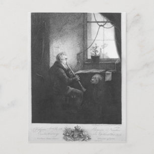 Duke Esterhazy Playing the Clarinet, 1809 Postcard