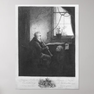 Duke Esterhazy Playing the Clarinet, 1809 Poster