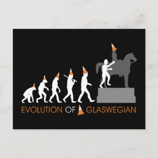 Duke of Wellington's Glasgow Traffic Cone Hat Postcard