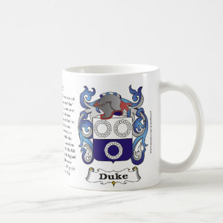 Duke, the Origin, the Meaning and the Crest on a m Coffee Mug
