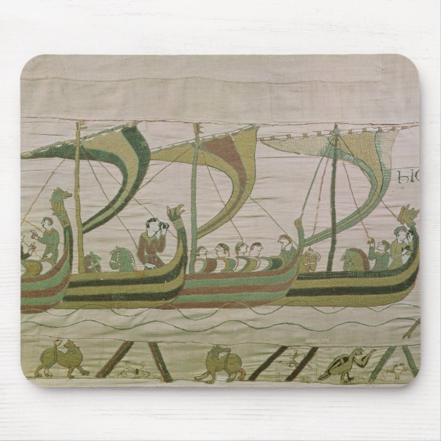 Duke William and his fleet cross the Channel Mouse Pad (Front)