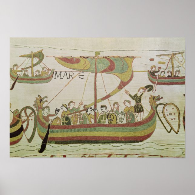 Duke William of Normandy crosses the sea Poster (Front)