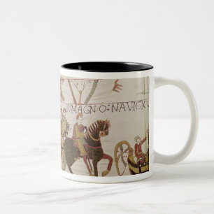 Duke William Preparing to Sail to Pevensey Two-Tone Coffee Mug