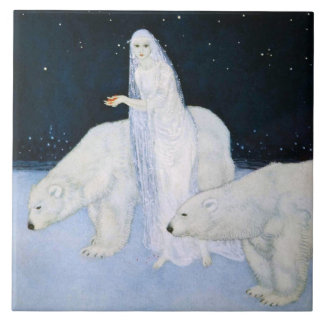 Dulac Polar Bear Winter Magic Tile Trivet Gift Box