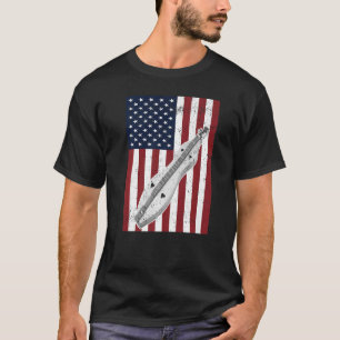 Dulcimer American Flag Us Vintage T-Shirt