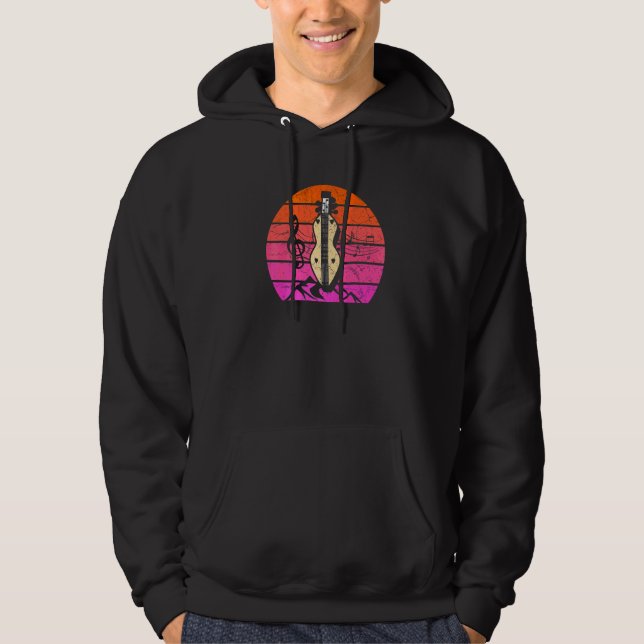 Dulcimer  Guitar Vintage Dulcimer Hoodie (Front)