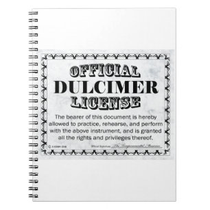 Dulcimer License Spiral Notebook