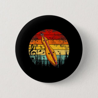 Dulcimer Lovers Guitar Retro Dulcimer Funny 6 Cm Round Badge