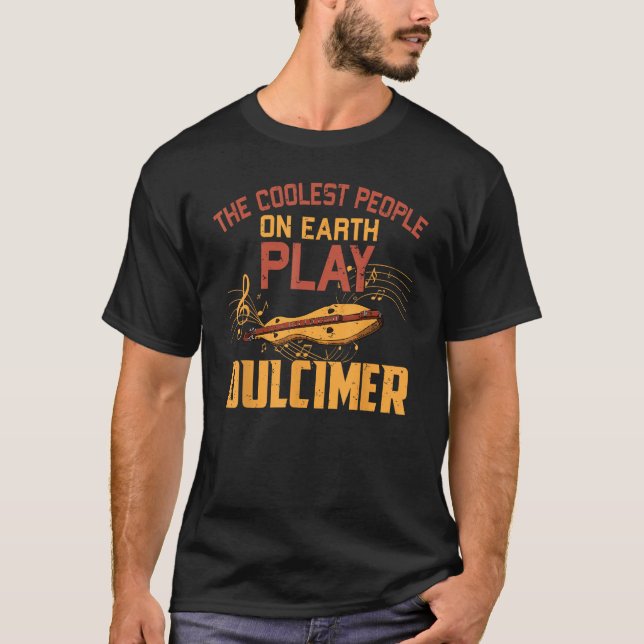 Dulcimer Music Lover Mountain Dulcimer Player Gift T-Shirt (Front)