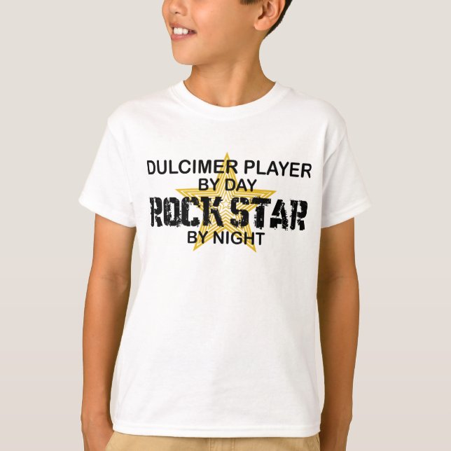 Dulcimer Rock Star by Night T-Shirt (Front)