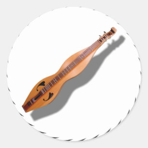 DULCIMER-STICKER CLASSIC ROUND STICKER