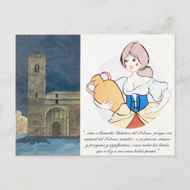 Dulcinea del Toboso by @QUIXOTEdotTV Postcard (Front)