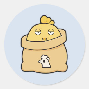 Dull Chick, Full Bag Classic Round Sticker