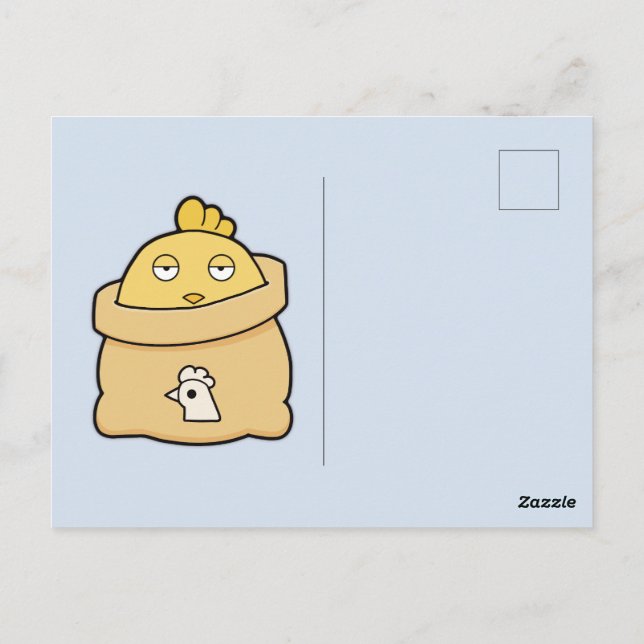 Dull Chick, Full Bag Postcard (Back)