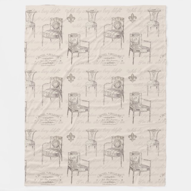 Dulocke Chairs  Fleece Blanket (Front)