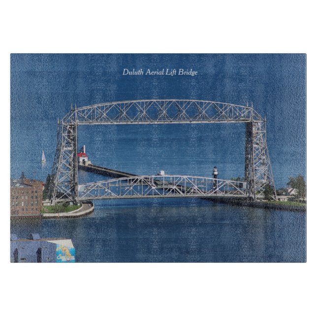 Duluth Aerial Lift Bridge cutting board (Front)