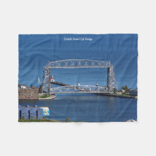 Duluth Aerial Lift Bridge fleece blanket