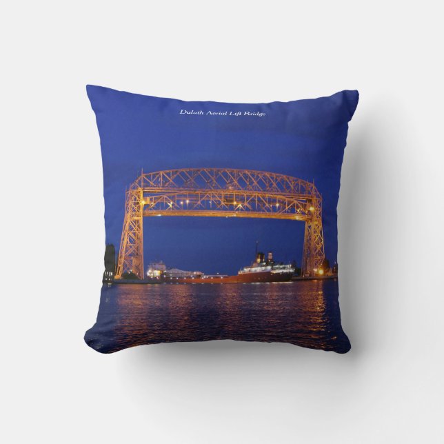 Duluth Aerial Lift Bridge & John G. Munson Cushion (Front)