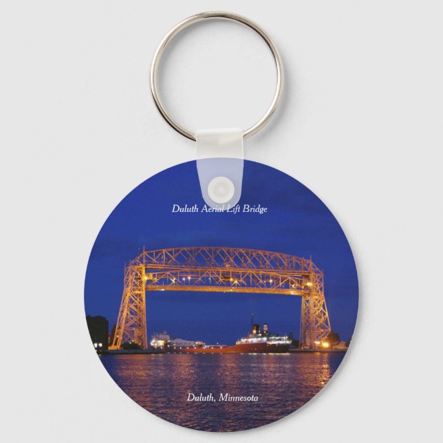 Duluth Aerial Lift Bridge & John G. Munson Key Ring (Front)