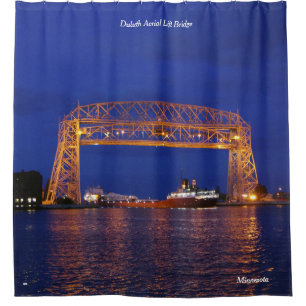 Duluth Aerial Lift Bridge & John G. Munson Shower Curtain