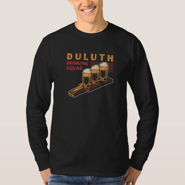 Duluth Drinking Squad Minnesota Beer Mn Booze T-Shirt (Front)