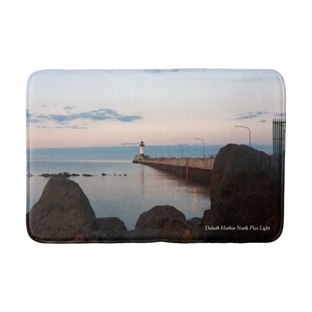 Duluth Harbour North Pier Light Bath mat (Front)