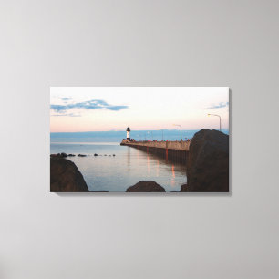 Duluth Harbour North Pier Light canvas print