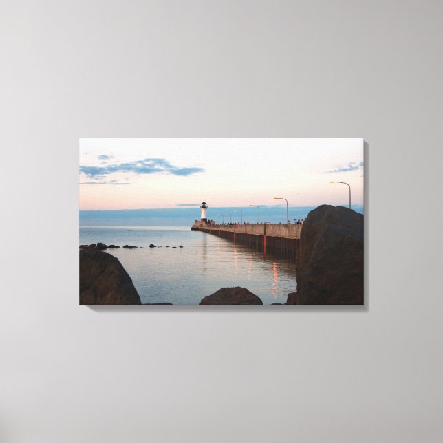 Duluth Harbour North Pier Light canvas print (Front)
