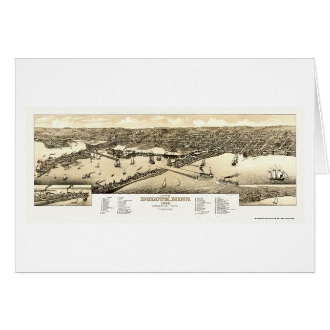 Duluth, MN Panoramic Map - 1883 (Front Horizontal)