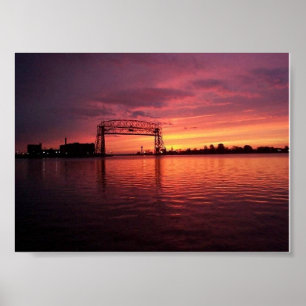 Duluth,MN Sunset Poster