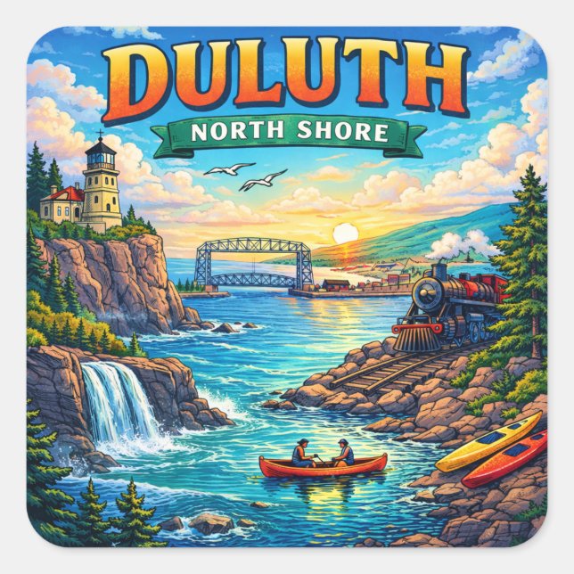 Duluth North Shore Minnesota Souvenir Stickers (Front)