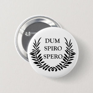 Dum spiro spero 6 cm round badge