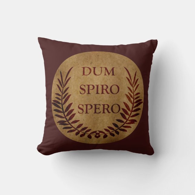 Dum spiro spero cushion (Front)