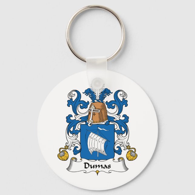 Dumas Family Crest Key Ring (Front)
