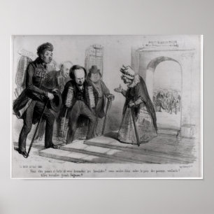 Dumas, Hugo et Balzac seeking their admission Poster