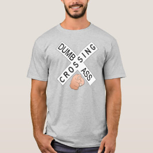 Dumb Person Crossing for Light Coloured T-shirt